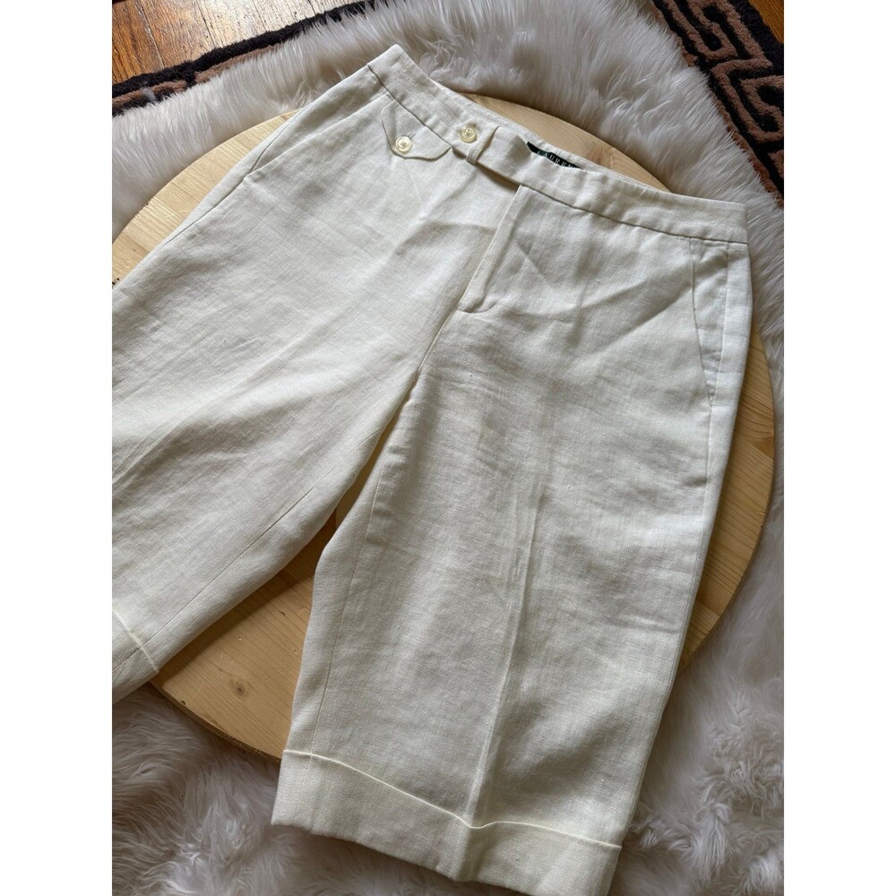 Ralph Lauren Linen Shorts - Picture 2 of 8